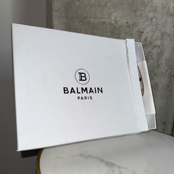 BALMAIN Alma Snake-Effect Leather Ankle Boots - Picture 17 of 17